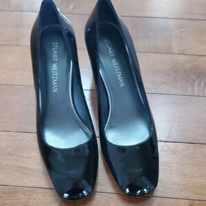 Stuart Weitzman Black Patent Leather Heels
